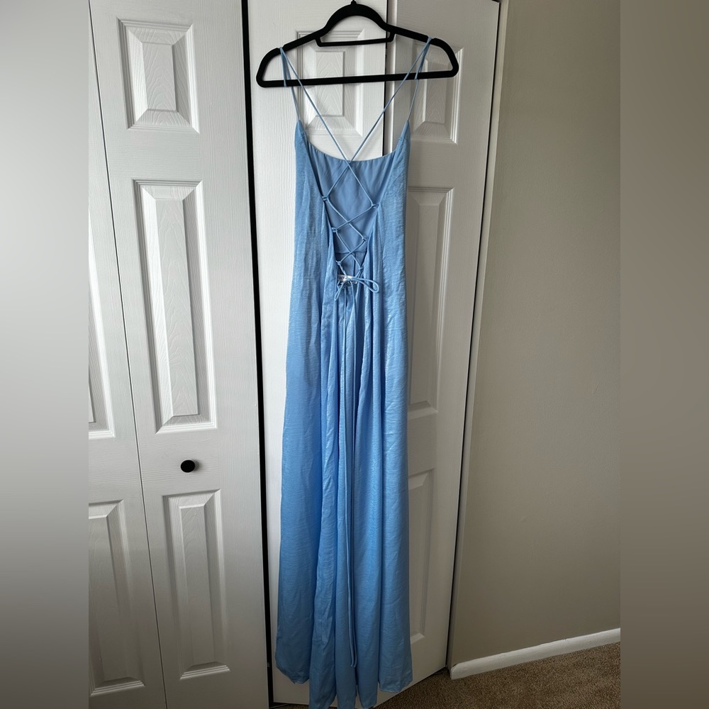 Light Blue Floor Length Dress
